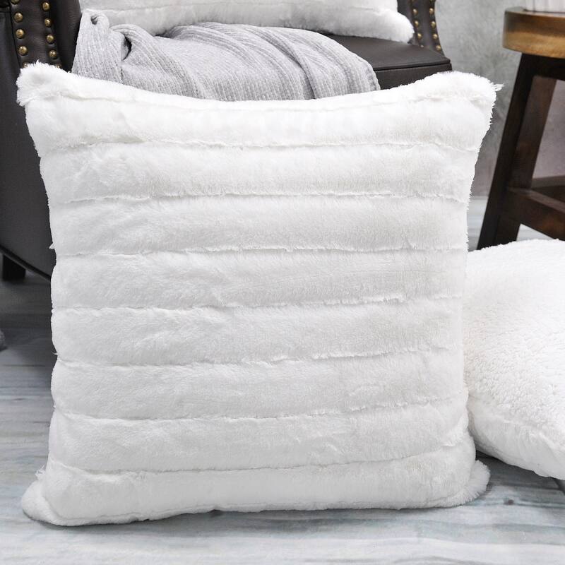 Serenta SuperMink Solid Color Throw Pillow Shell Cushion Cover Set