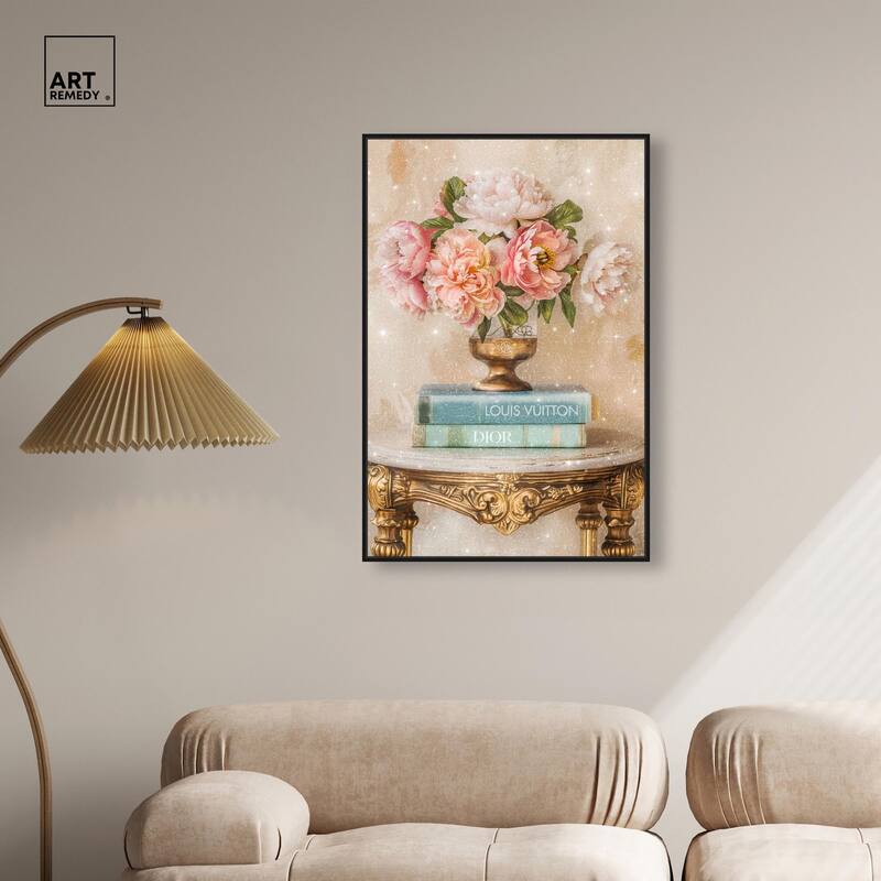 Antique Table Vase Canvas by Art Remedy