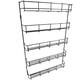 Evelots Spice Rack-5 Shelves-Wall/Door Mount-No Rust-Easy Clean-Up to 40 Bottles - Set of 1