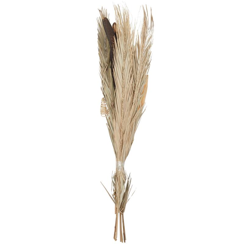 Beige Dried Plant Handmade Tall Assorted Bouquet Palm Leaf Home Decor Natural Foliage with Branch Accents
