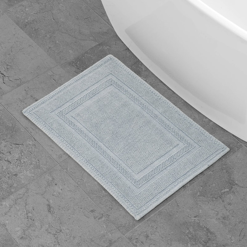 Jean Pierre Cotton Stonewash Racetrack 17 x 24 in. Bath Rug