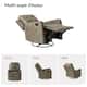 Arlette Contemporary Floral Manual Swivel Recliner with Tufted Back