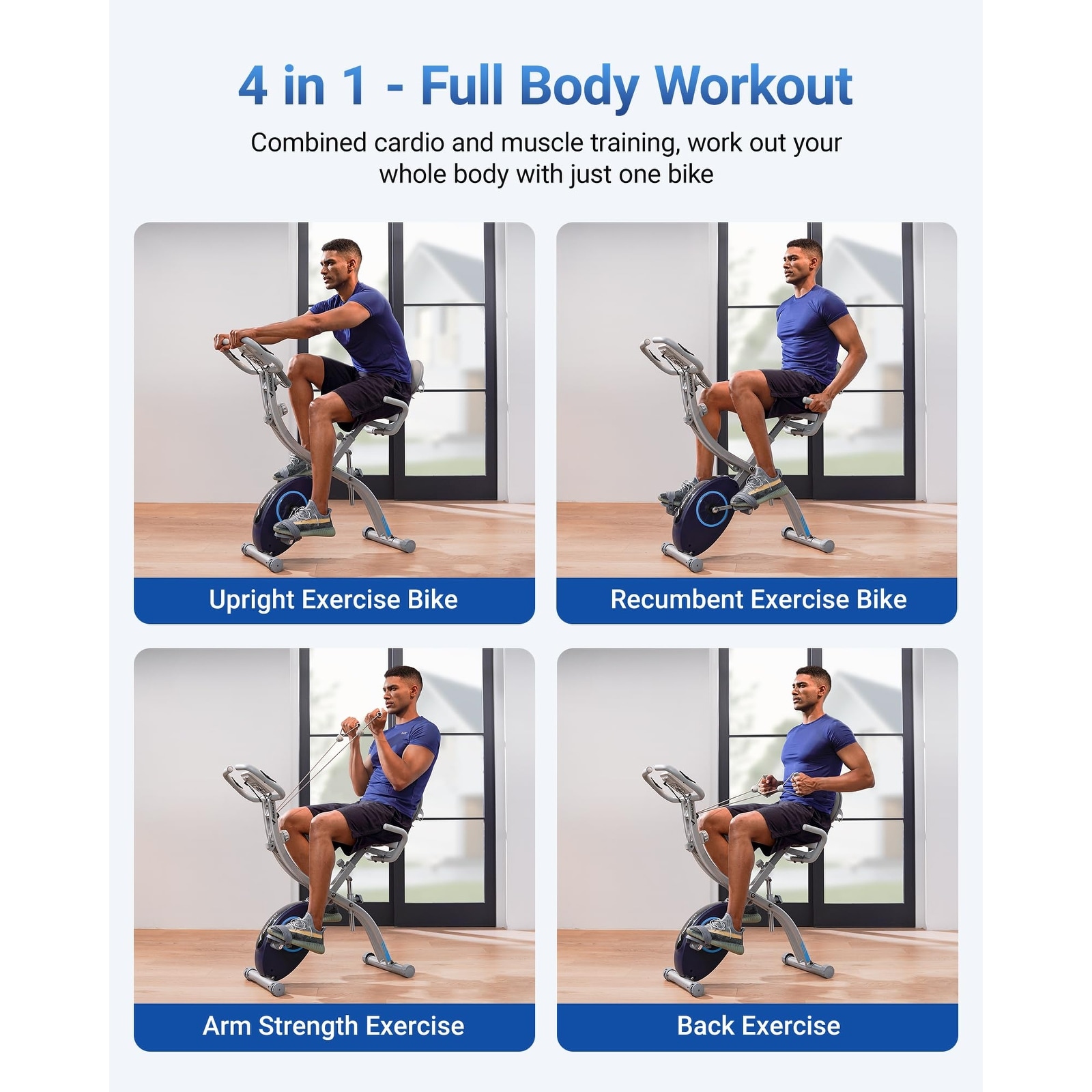 Recumbent exercise bike magnetic resistance hot sale
