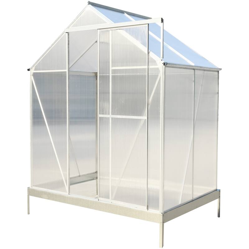 Heavy Duty Aluminum Outdoor Polycarbonate Greenhouse with Rain Gutter