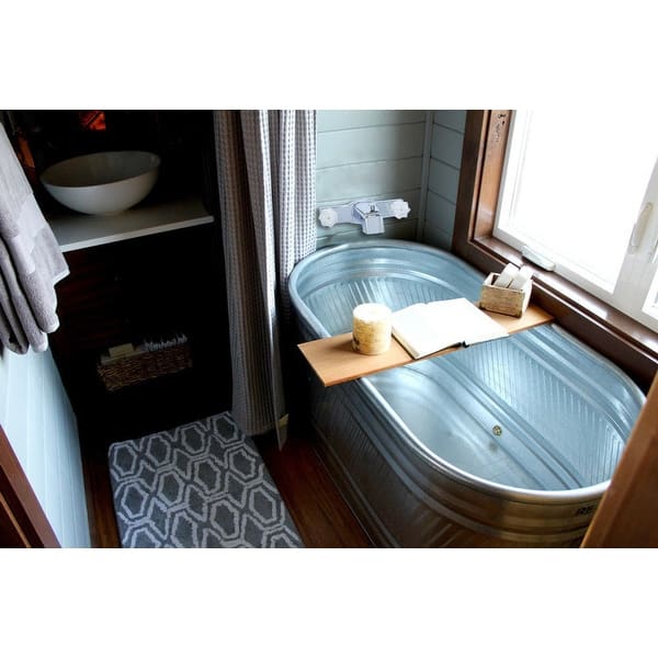 slide 2 of 6, -RV Bath Faucet Tub spout Double Handle Washerless Cartridge (Chrome Plating Over ABS Plastic)