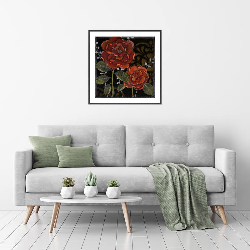 Gilt Slate Flora II Framed Print Wall Art by Norman Wyatt Jr.