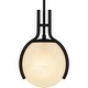 preview thumbnail 4 of 3, Orbit 1-Light Matte Black Pendant Light