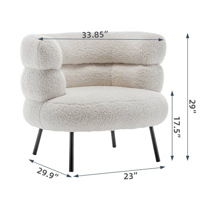 XINMICS Modern Accent Chair Upholstered Armchair for Living Room, Bedroom