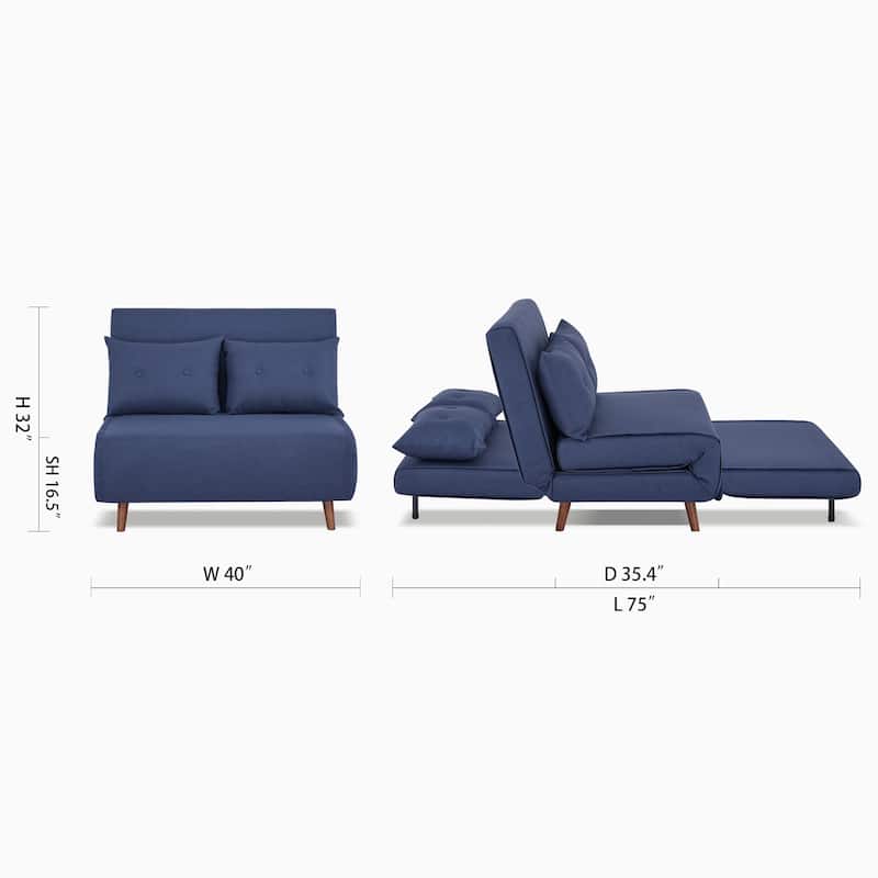 Haru 40" Convertible Lounge/ Sleeper Chair