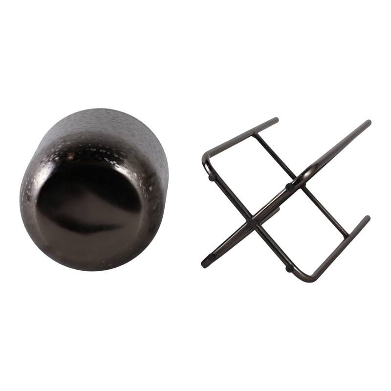 Metal Planters Hammered Design Modern Geometric Stands (Set of 3)