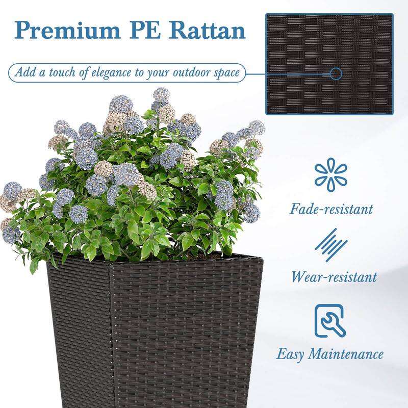 Costway 30” Tall Flower Pot Set of 2 Planter Pots with Open-ended Base - See Details