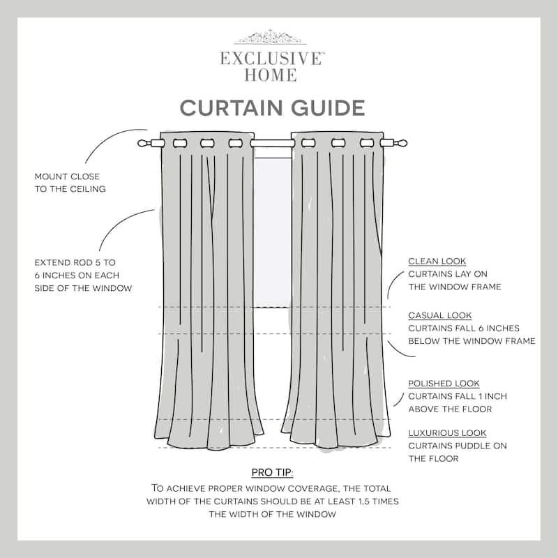 ATI Home Rugby Sateen Room Darkening Blackout Grommet Top Curtain Panel Pair