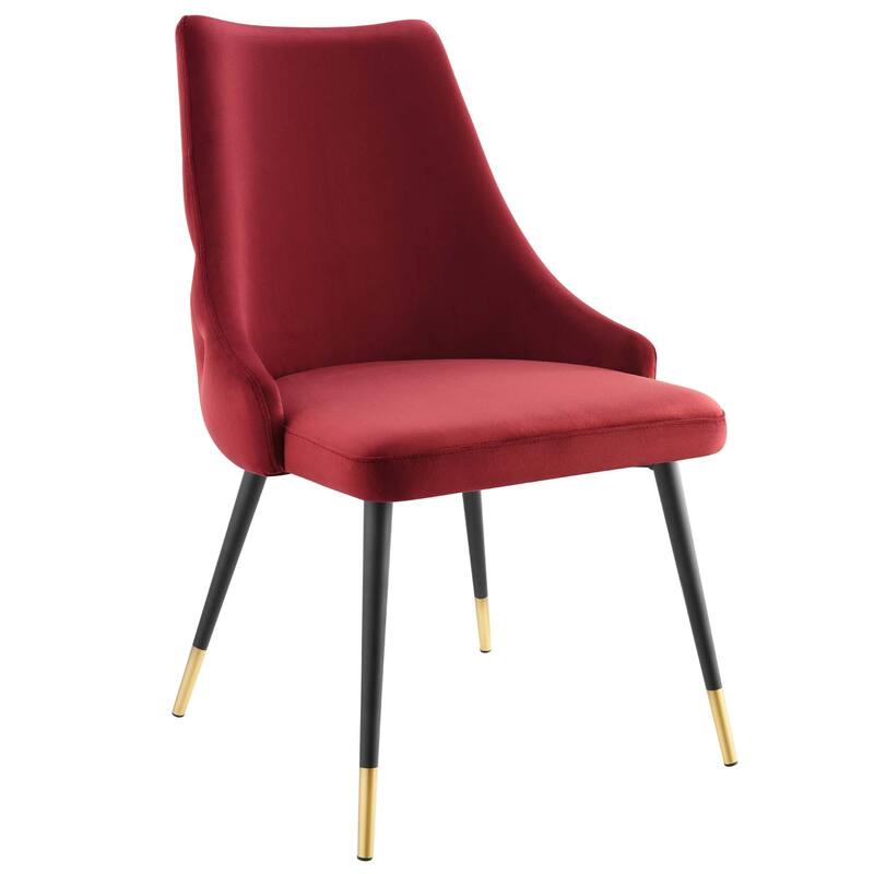 Modway Adorn Dining Side Chair Performance Velvet in Navy, Set of 2