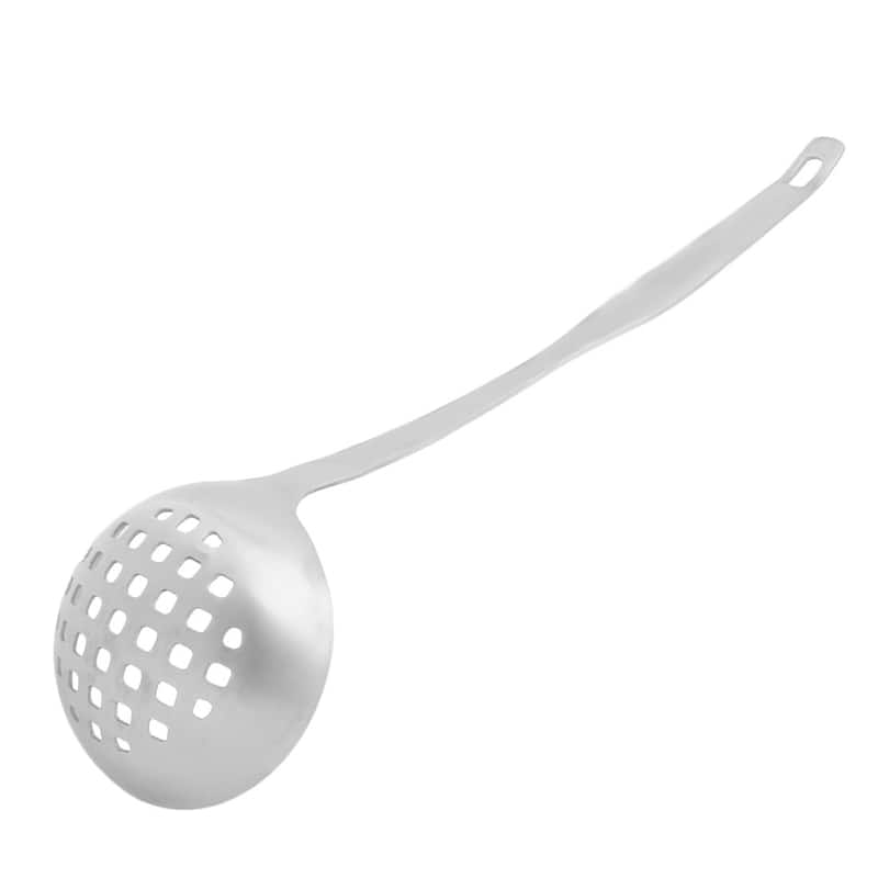 Stainless Steel Strainer Perforated Ladle Spoon Skimmer 7.5cm Tip - 12" x 3"(L*W)