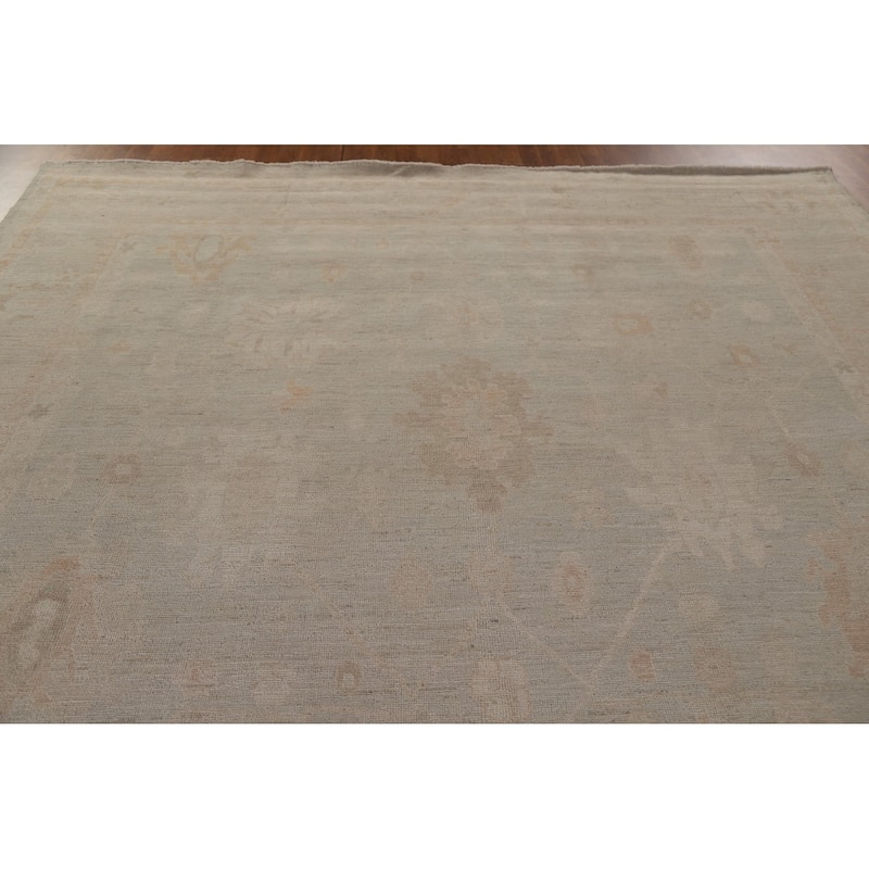 Oushak Turkish Large Area Rug Hand-knotted Wool Carpet - 9'9" x 13'8"
