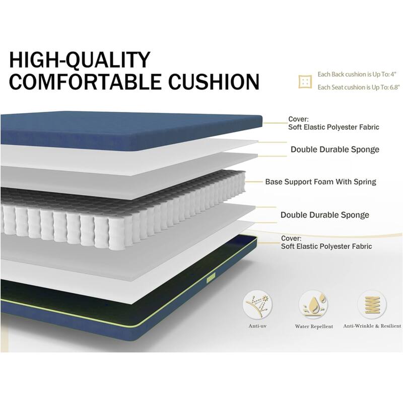 Outdoor 4 pcs Patio Conversation Set