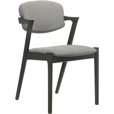 Claire Brown Grey and Black Upholstered Dining Chairs (Set of 2)