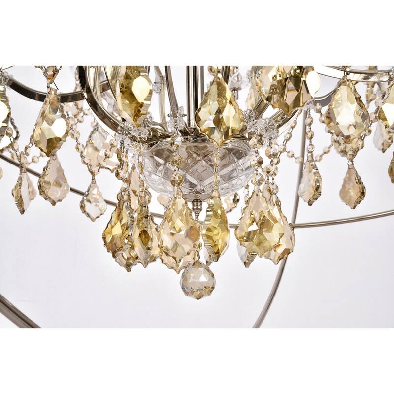 Royce Edge 25-Light Polished Nickel Chandelier
