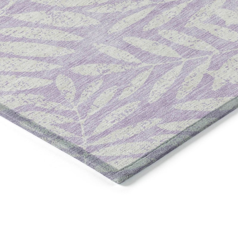 Machine Washable Indoor/ Outdoor Chantille Palm Rug