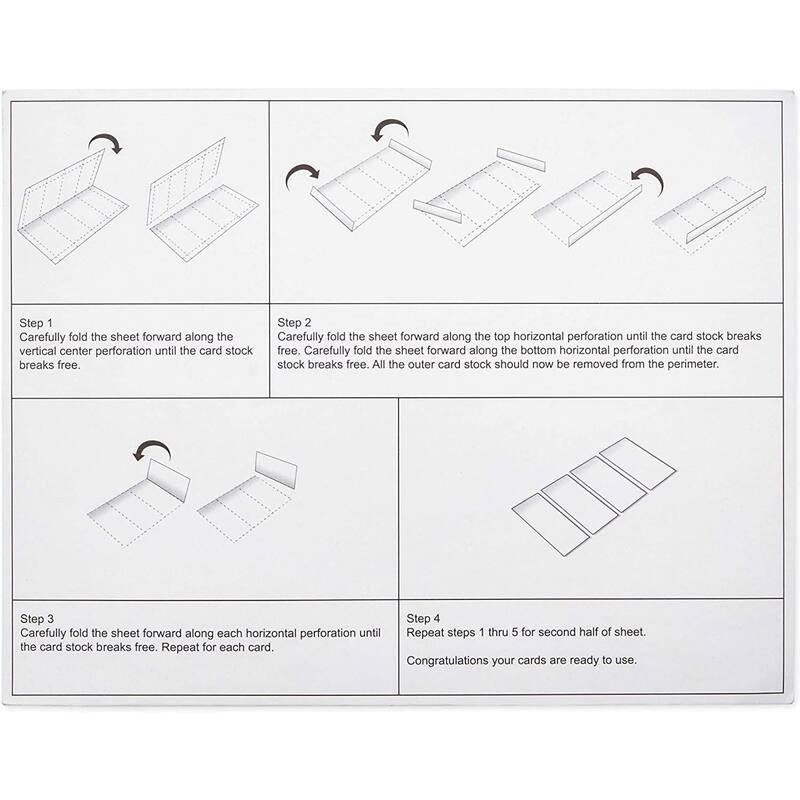 Stockroom Plus Blue Business Cards, 50 Sheets of Printable Cardstock Paper (500 Blank Cards)