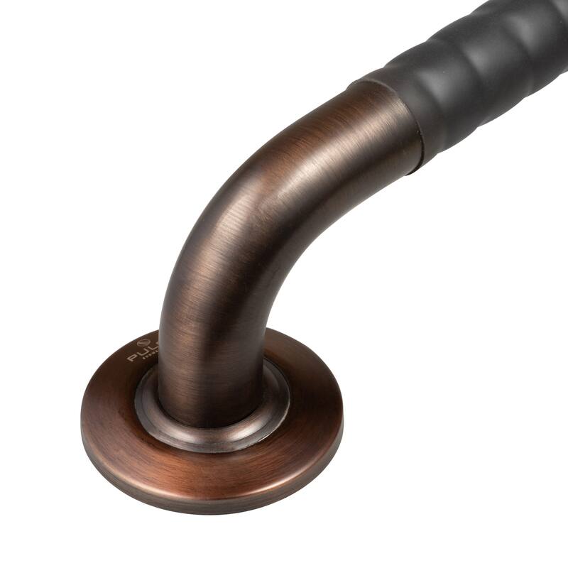 ErgoSafetyBar 18-in Dimpled Ergonomic Soft Grip 32mm Diameter ADA Compliant 500 lb Weight Capacity Oil Rubbed Bronze