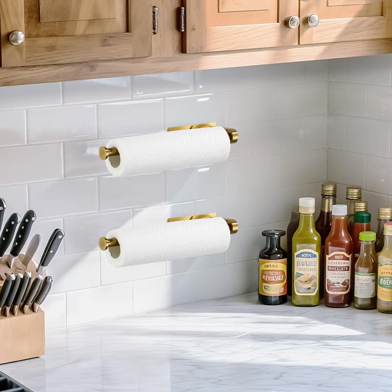 WOWOW Two-Piece Wall-Mounted Stainless Steel Paper Towel Holder