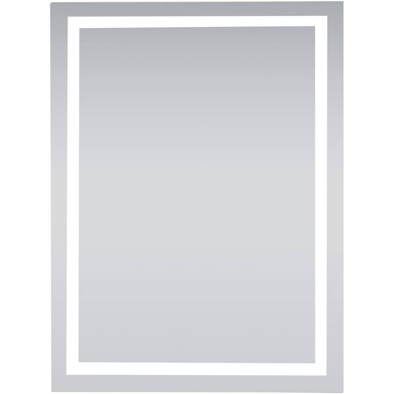 Elegant Lighting Nova 48" x 36" Rectangular Flat Aluminum Framed - Silver