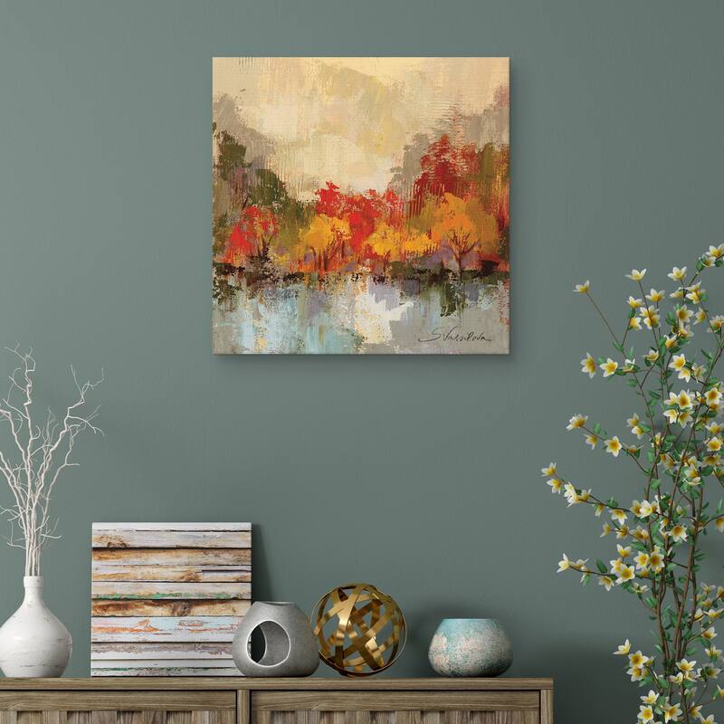 Fall Riverside II by Silvia Vassileva Canvas Art Print