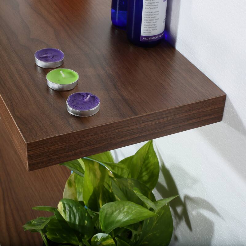 Modern and Contemporary JD Walnut Floating Shelf - 23.62*9.25*1.5 inches
