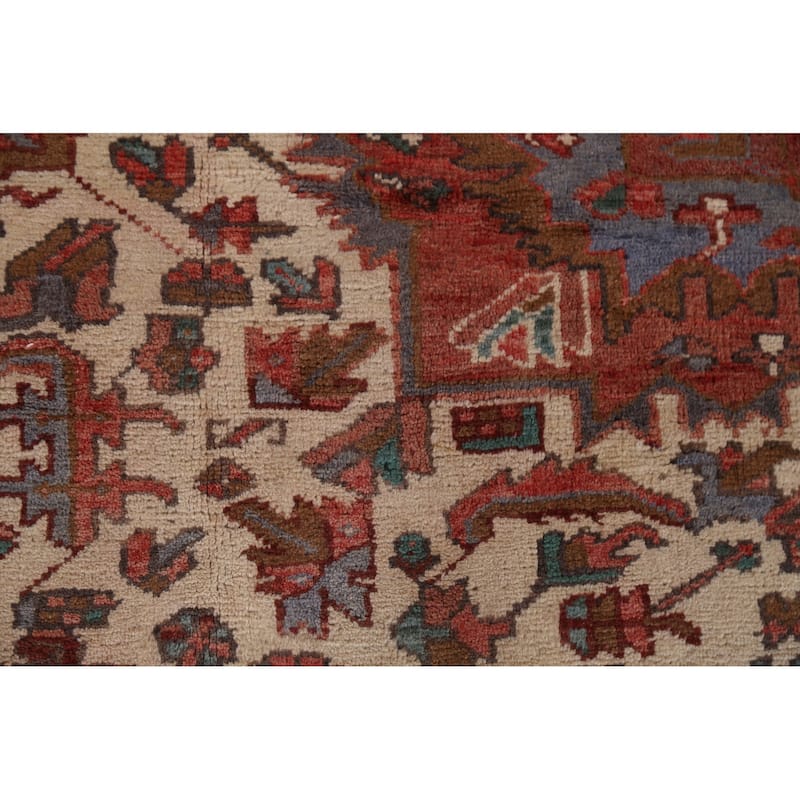 Vegetable Dye Heriz Persian Dining Room Area Rug Wool Hand-knotted - 7'11" x 10'1"
