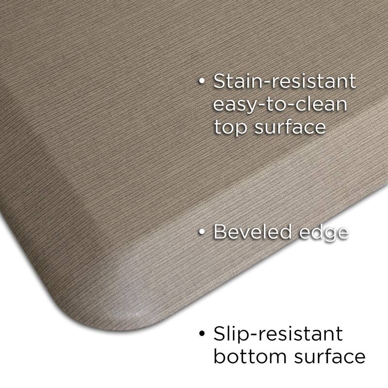 Designer Comfort Grasscloth Anti-Fatigue Kitchen Mat