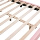 preview thumbnail 31 of 30, Full Size Upholstered Leather Platform Bed with Rabbit Ornament