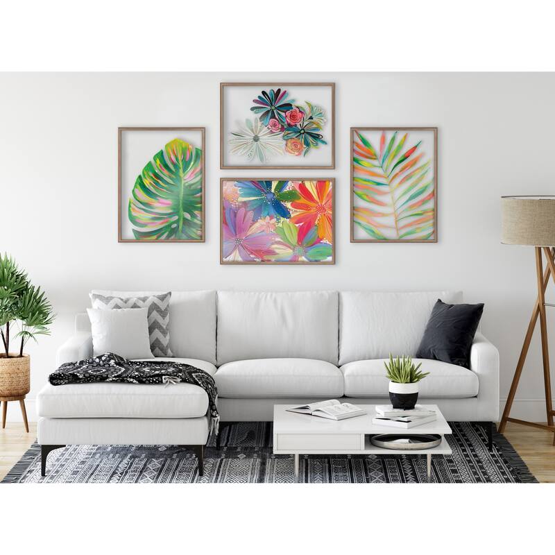 Kate and Laurel Blake Palma Framed Printed Glass by Jessi Raulet