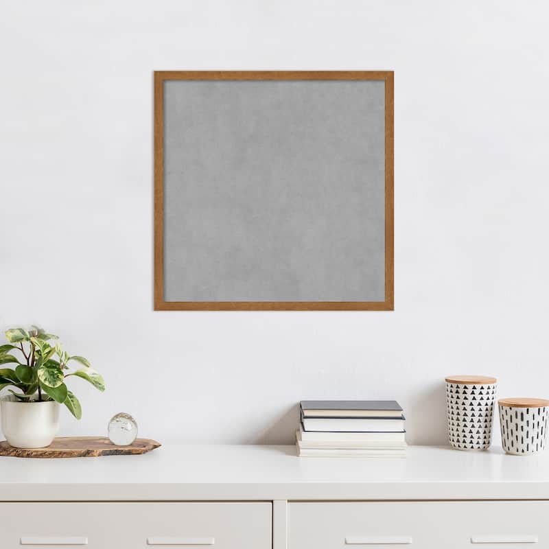 Amanti Art Carlisle Blonde Narrow Framed Magnetic Board