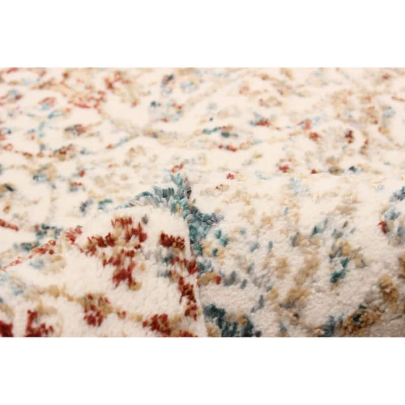 ECARPETGALLERY Machine Woven Lauren Ivory Area Rug