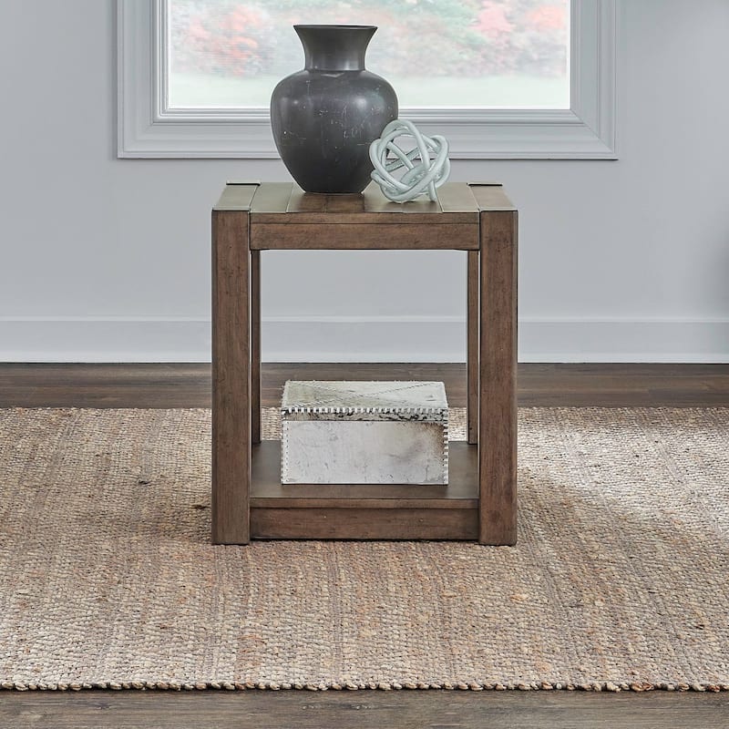 Liberty Furniture Broadmore Cocktail Table, End Tables- Various Options - Square Chairside Table