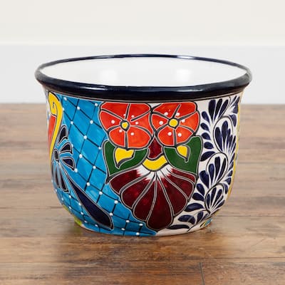 Talavera Ceramic Planter - 9" - Multicolored