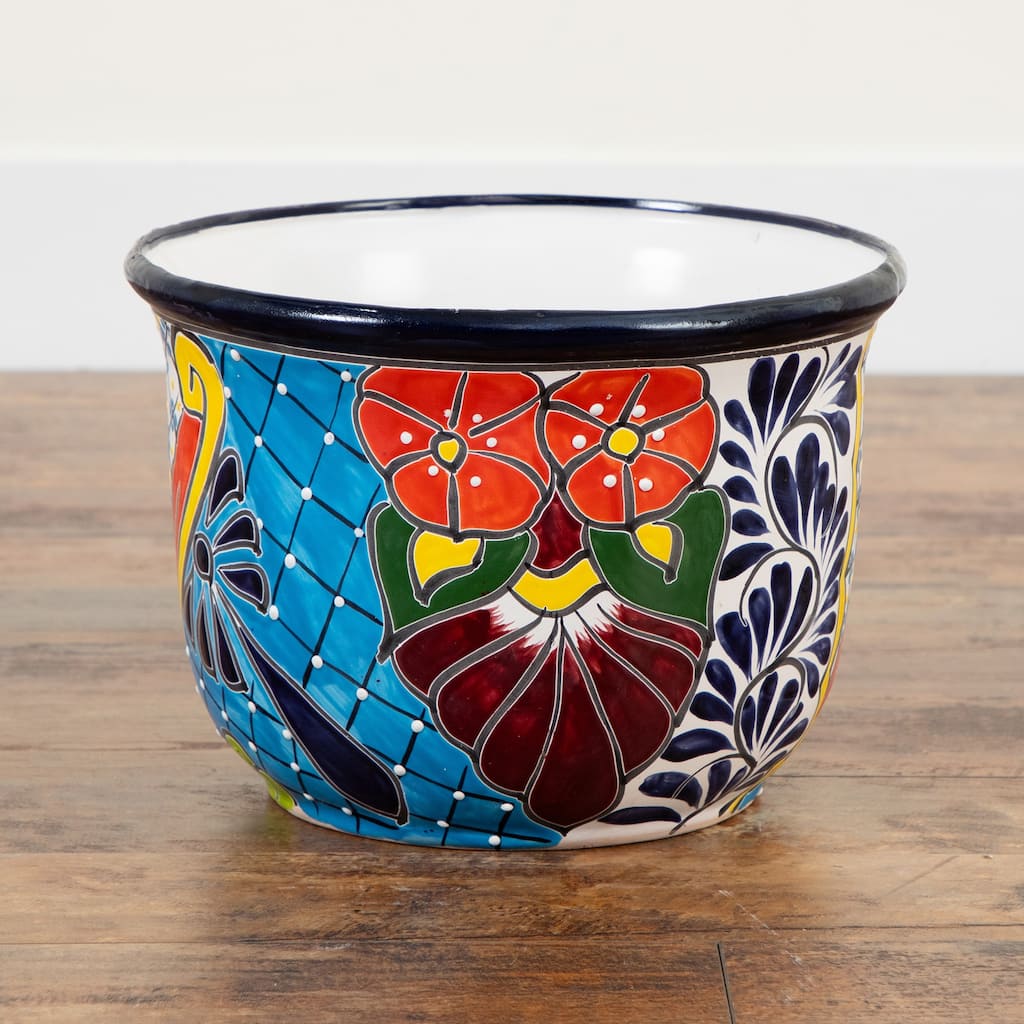 Talavera Ceramic Planter - 9" - Multicolored