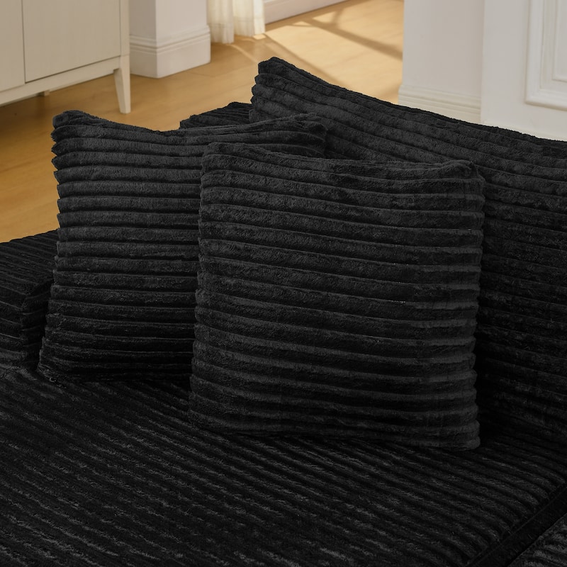 Lazy Couch Chaise Lounge No Frame Loveseat Sofa with Sponge Filling