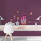preview thumbnail 3 of 5, Walplus Angel Castle Flower Wall Sticker Girl Room Nursery Decor Decal