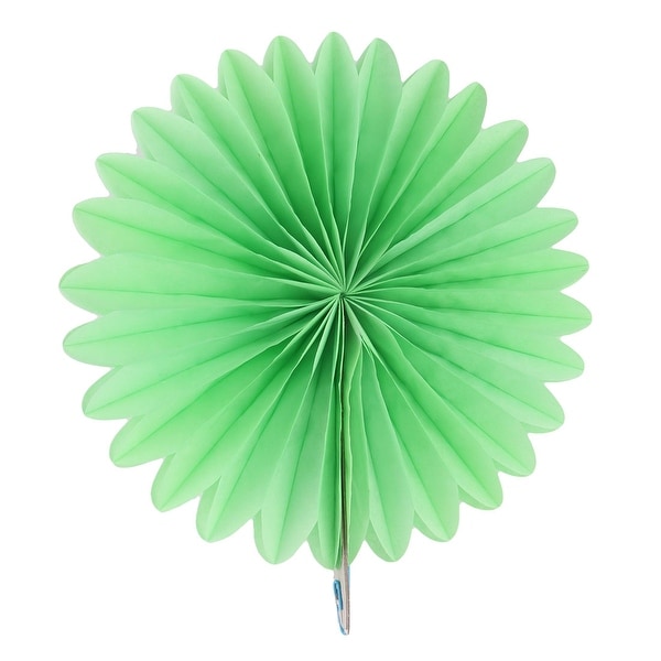 Tissue Paper Wedding Party Hanging Decoration Wheel Fan Honeycomb Flower Green