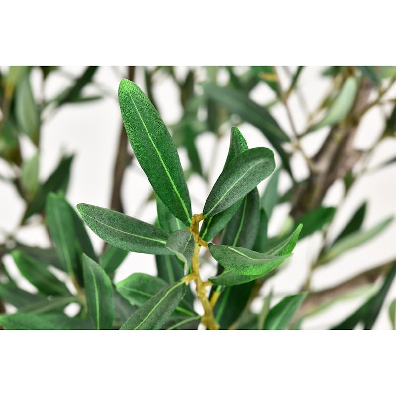 Artificial Olive Tree in White Decor Pot