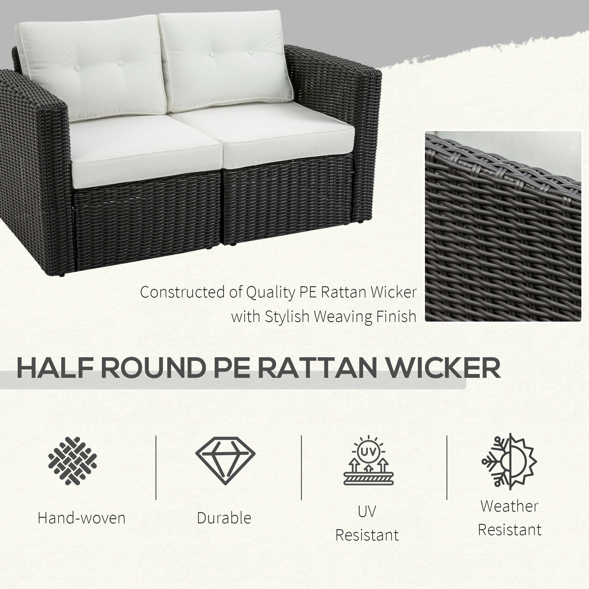 Outsunny rattan 2 seater sofa store