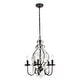 preview thumbnail 1 of 3, Elegant Lighting Blaise 5 Light 17" Wide Taper Candle Chandelier Oil Rubbed Bronze