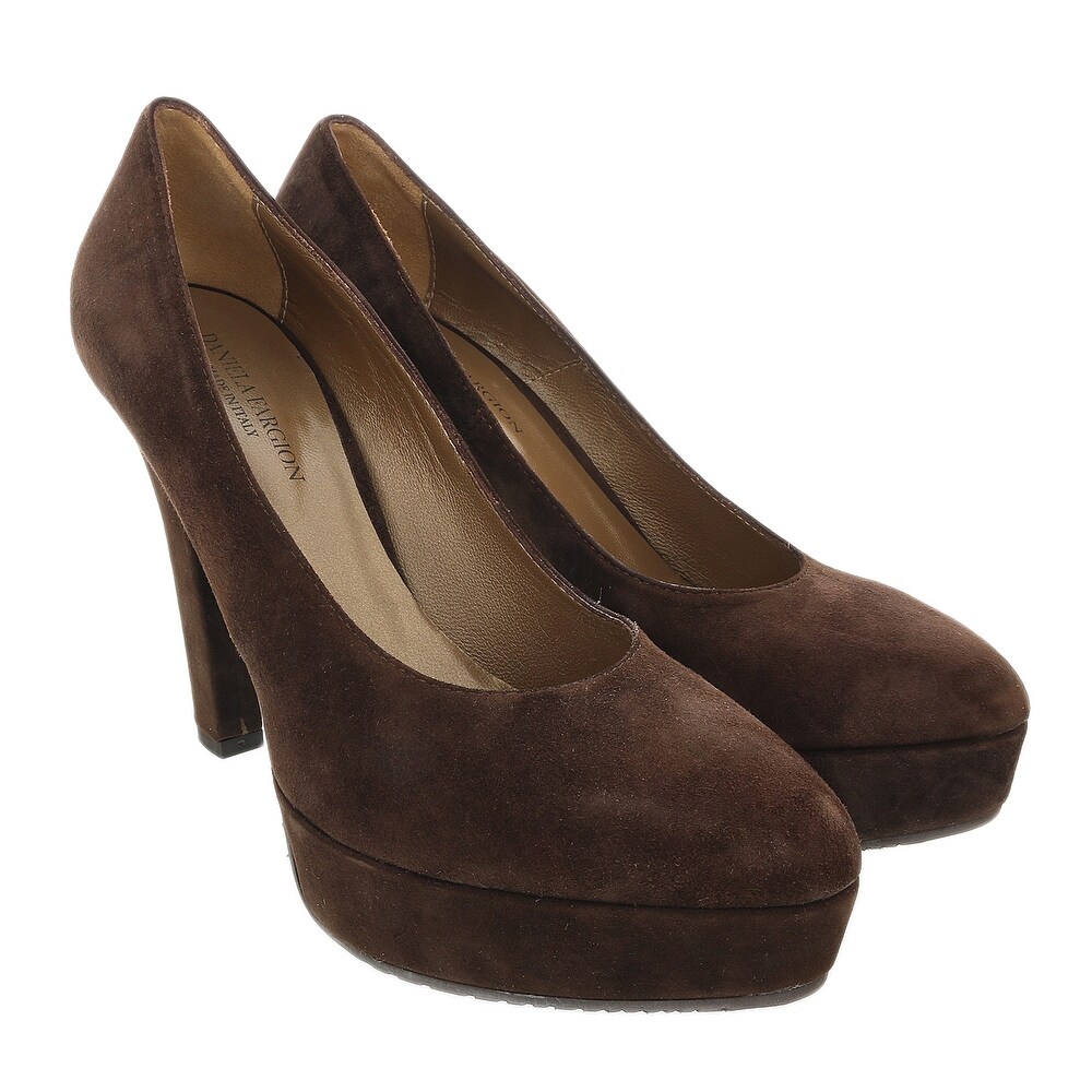 brown pumps size 8