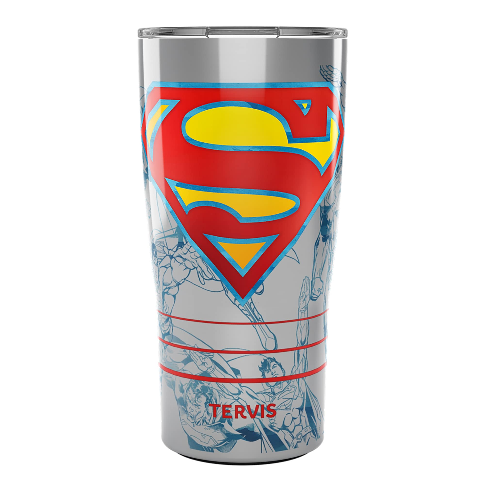 Tervis Traveler DC Comics Superman Lineage Triple Walled Insulated Travel Tumbler, Stainless Steel - 20oz