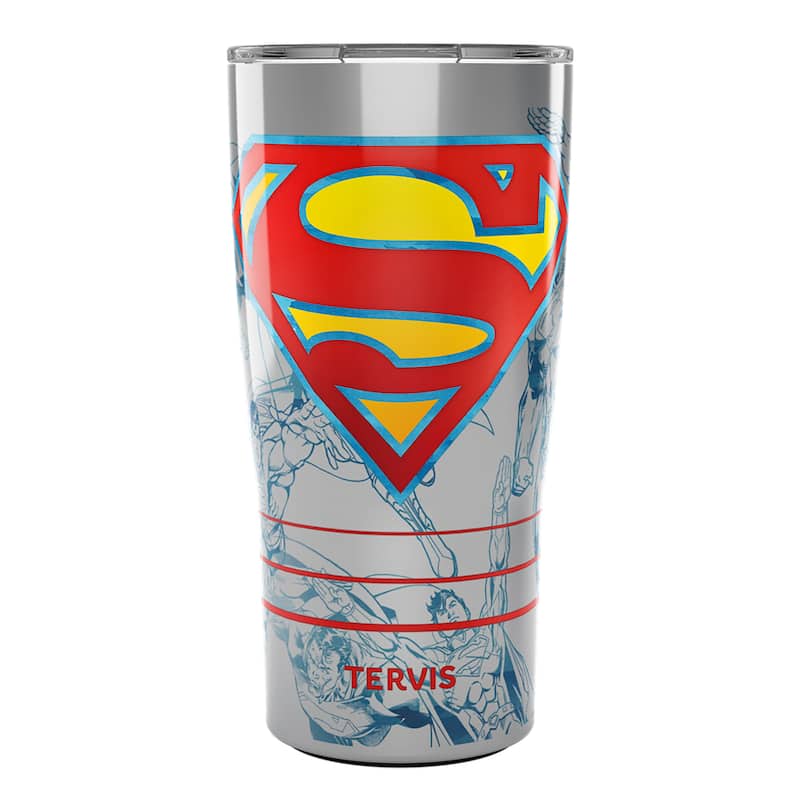 Tervis Traveler DC Comics Superman Lineage Triple Walled Insulated Travel Tumbler, Stainless Steel - 20oz - 20oz