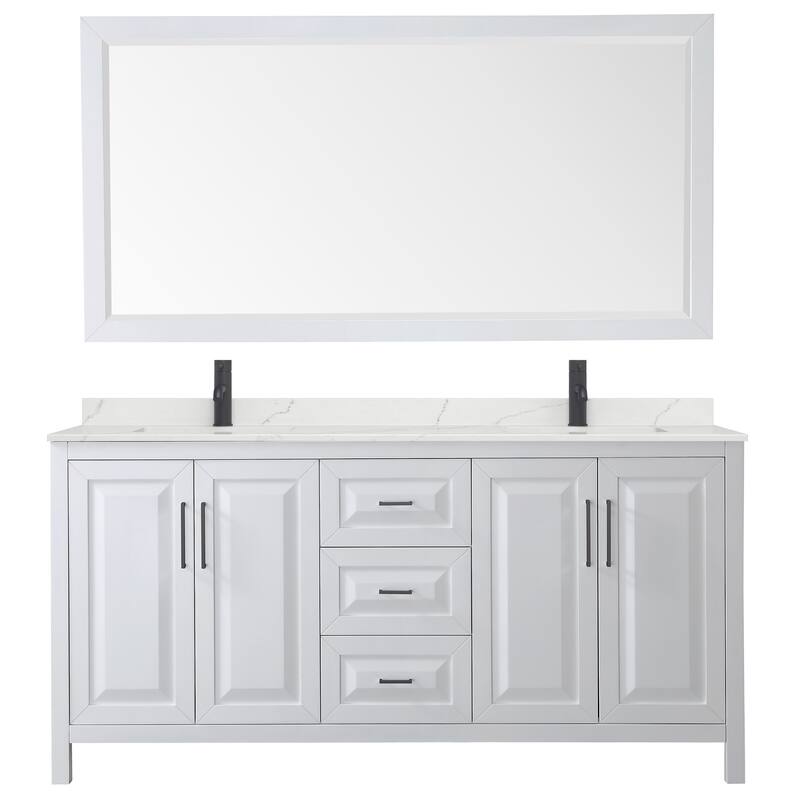 Wyndham Collection WCV252572D-QTZ-UNSM70 Daria 72" Free Standing