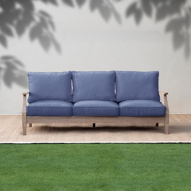 Sorra Home Indoor/Outdoor Deep Seating Sofa Cushion Set - 23.5 x 23 x 5 Sofa Cushion Set Corded - Pool