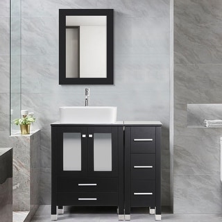 36" Bathroom Vanity with Sink Set Side Cabinet